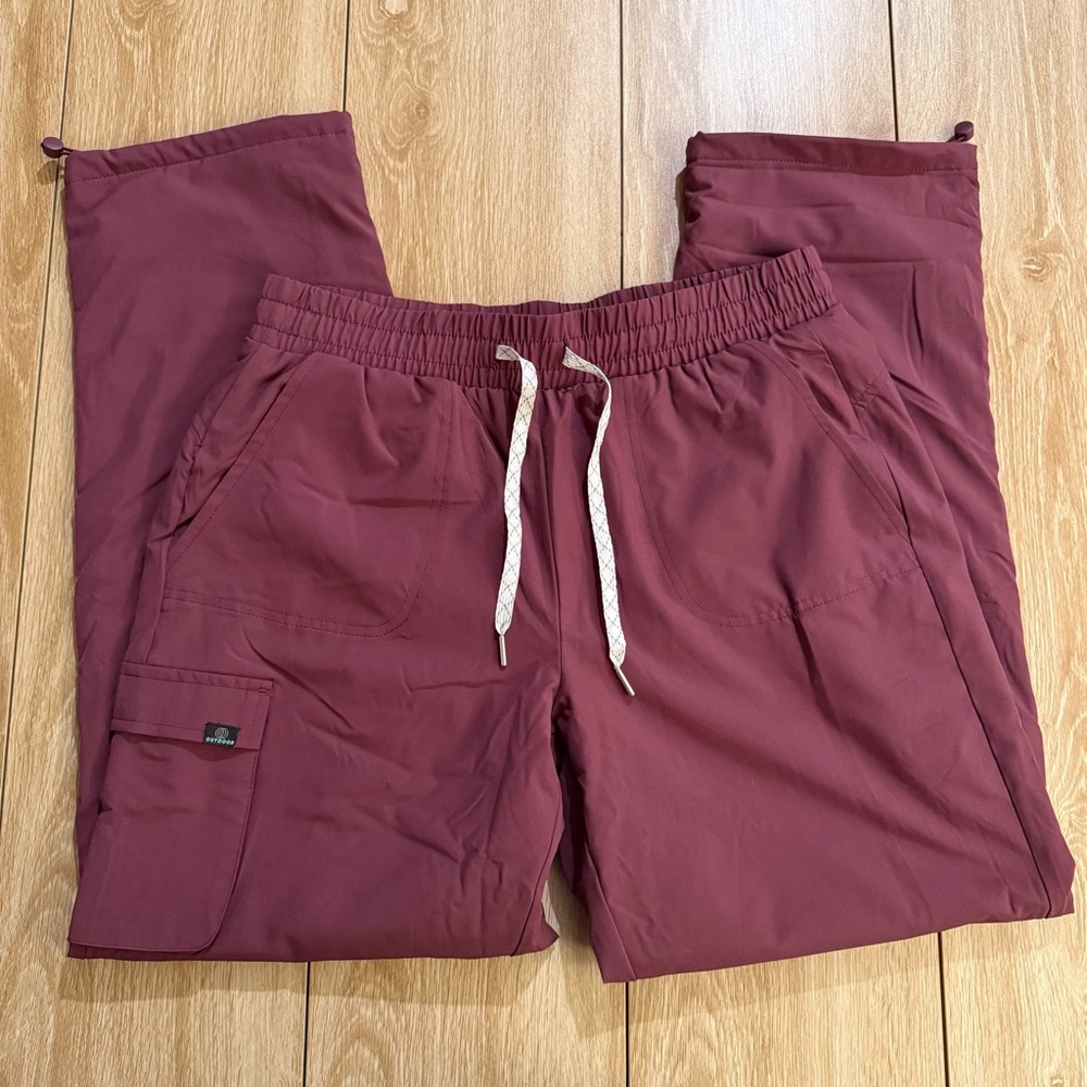 Balance Collection Women's Maroon Drawstring Cargo Joggers